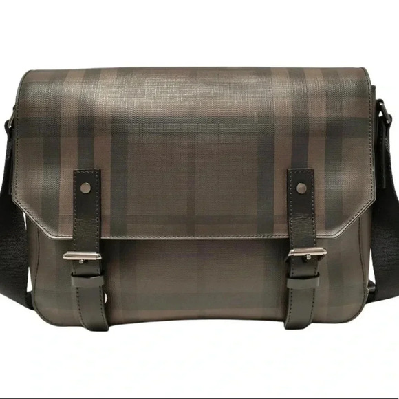 Burberry unisex coated canvas print messenger bag - Picture 1 of 13